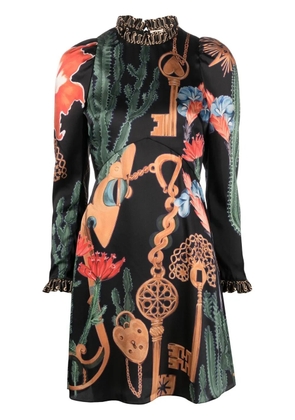 Temperley London Palomino-print minidress - Black