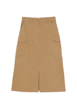 Barbour Gwen cargo front-slit skirt - Neutrals