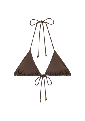 Jacquemus The Triangle halterneck bikini top - Brown