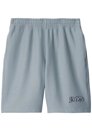 Burberry logo-printed shorts - Blue