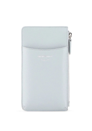 Emporio Armani debossed-logo phone bag - Blue