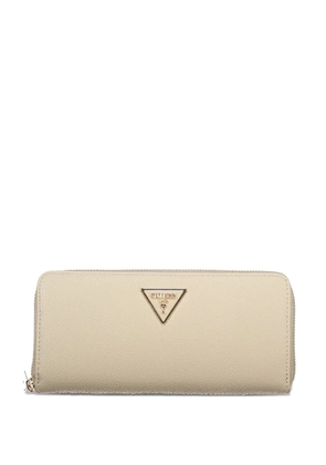 GUESS USA logo-plaque grained wallet - Neutrals