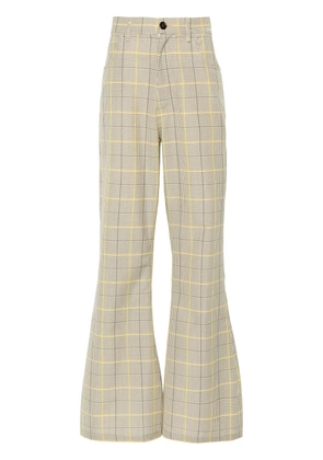Marni microcheck trousers - Yellow