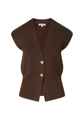 Veronica Beard Isador button-up vest - Brown