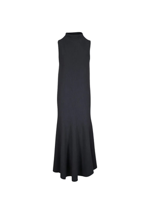KHAITE high-neck flared midi dress - Grey