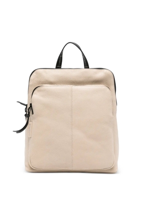 cromia Savana Street grained leather backpack - Neutrals