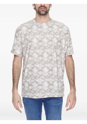 Antony Morato geometric-print textured T-shirt - Neutrals