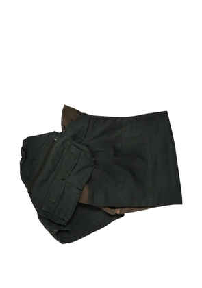 ALL IN multi-pocket asymmetric skirt - Green