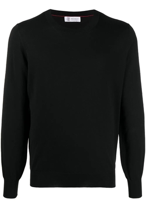Brunello Cucinelli crewneck long-sleeves sweater - Black