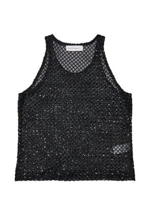 Niccolò Pasqualetti sequin-embellished mesh top - Black
