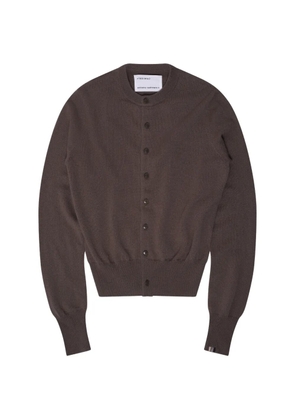extreme cashmere fine-knit button-up cardigan - Brown