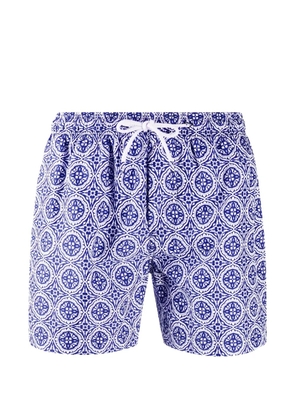 PENINSULA SWIMWEAR geometric-print swim shorts - Blue