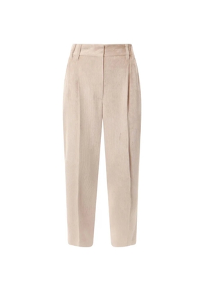 Brunello Cucinelli pleated corduroy trousers - Neutrals
