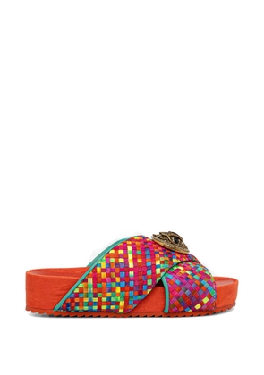 Kurt Geiger London Chelsea Eagle-head woven sandals - Orange
