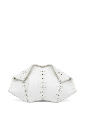 Alexander McQueen Manta lace-up clutch bag - White