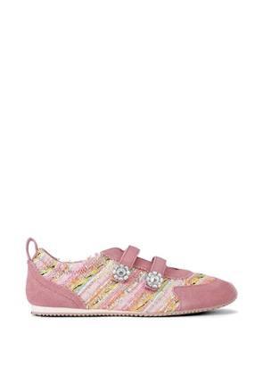Kurt Geiger London Islington Mary Jane crystal-embellished sneakers - Pink