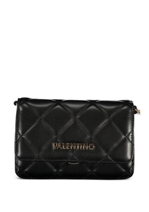 MARIO VALENTINO quilted logo-lettering shoulder bag - Black