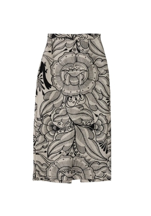 Heirlome Lexi floral-print midi skirt - Neutrals