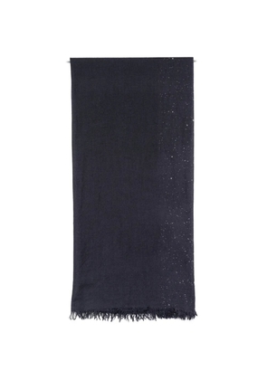 Faliero Sarti Kundy sequin-embellished frayed scarf - Blue