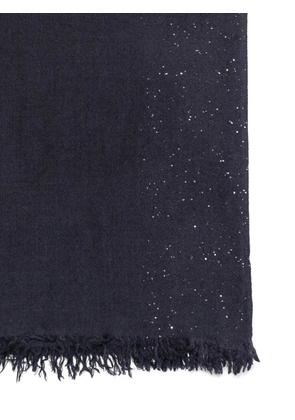 Faliero Sarti Kundy sequin-embellished frayed scarf - Blue