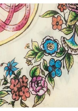 Faliero Sarti Marcella floral-print fringed-edge scarf - Neutrals