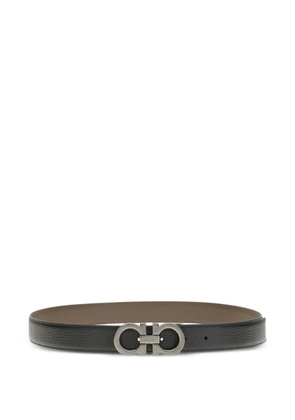 Ferragamo Gancini-buckle leather belt - Black