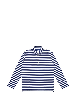 Junya Watanabe MAN striped long-sleeve polo shirt - Blue