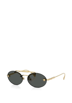 Versace Eyewear Medusa oval-frame sunglasses - Gold