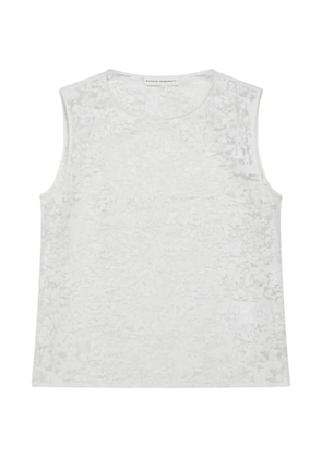 Niccolò Pasqualetti devoré-effect sleeveless top - White