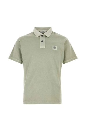 Stone Island logo-patch cotton polo shirt - Green