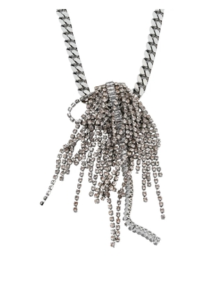 Anton Heunis crystal-fringe curb-chain necklace - Silver
