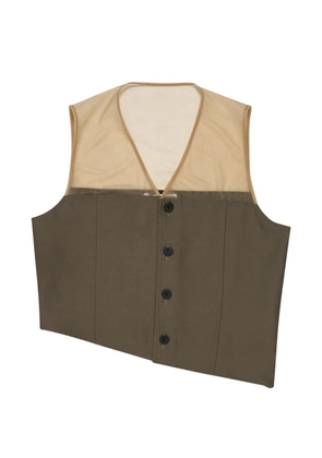 Niccolò Pasqualetti asymmetric panelled top - Green