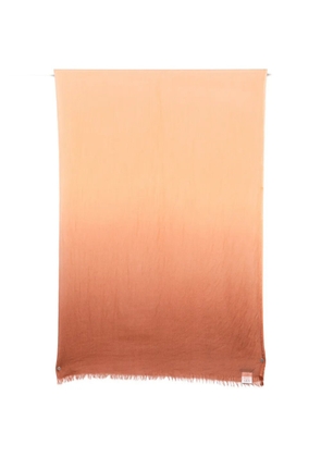 Faliero Sarti ombré-effect frayed scarf - Orange