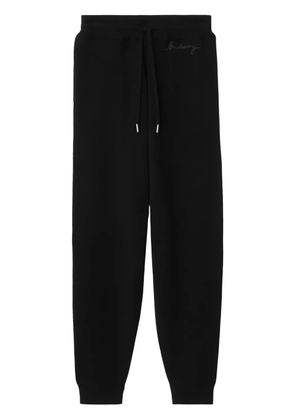 Burberry embroidered track pants - Black