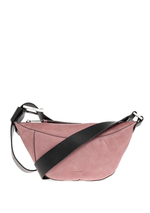 AllSaints Luna zip lambskin shoulder bag - Pink