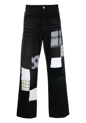 Marni patch-detail straight-leg jeans - Black