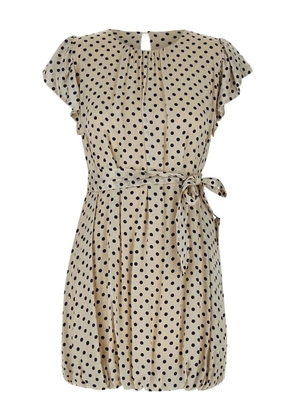 kaos polka-dot mini balloon dress - Neutrals