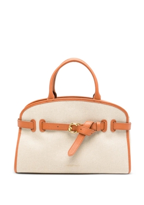Coccinelle leather-trim tote bag - Neutrals
