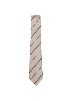 Canali striped-pattern tie - Neutrals