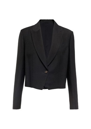 Brunello Cucinelli cropped single-breasted blazer - Black