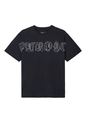 Purple Brand logo-embroidered T-shirt - Black