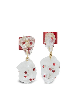 Marni rhinestone-embellished drop earrings - Gold