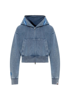A BATHING APE® Shark cropped hoodie - Blue