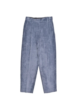 Brunello Cucinelli pleated corduroy trousers - Blue