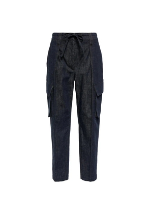 Brunello Cucinelli drawstring-waist cargo pants - Blue