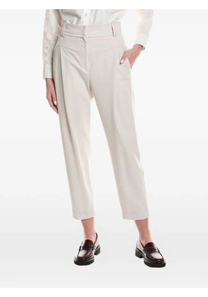 Brunello Cucinelli pleated cropped trousers - Neutrals