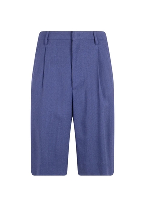 Tagliatore pleated tailored bermuda shorts - Blue