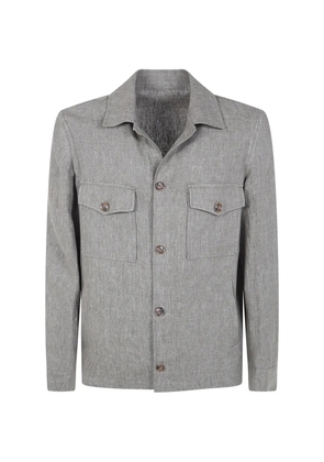 Barba linen shirt jacket - Grey