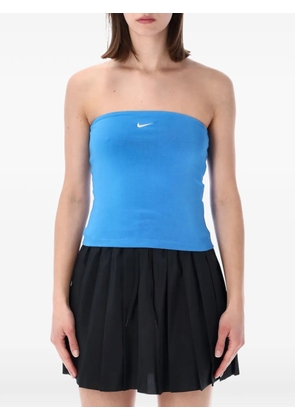 Nike logo-embroidered tube top - Blue