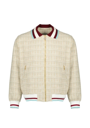 Drôle De Monsieur tweed zip-up jacket - Neutrals